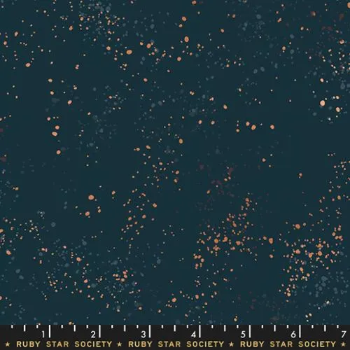 Speckled Metallic Teal Navy 1 YARD