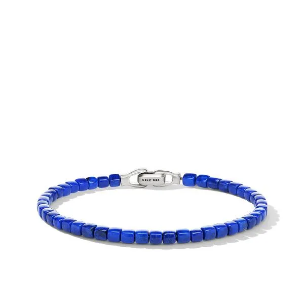 Spiritual Beads Cushion Bracelet with Lapis, Size Medium