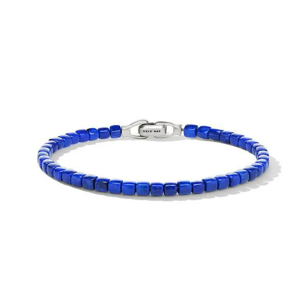 Spiritual Beads Cushion Bracelet with Lapis, Size Medium