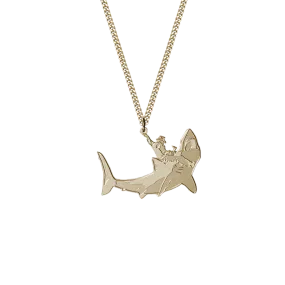 SpurWest Trading Co. Gold Shark Wrangler Necklace