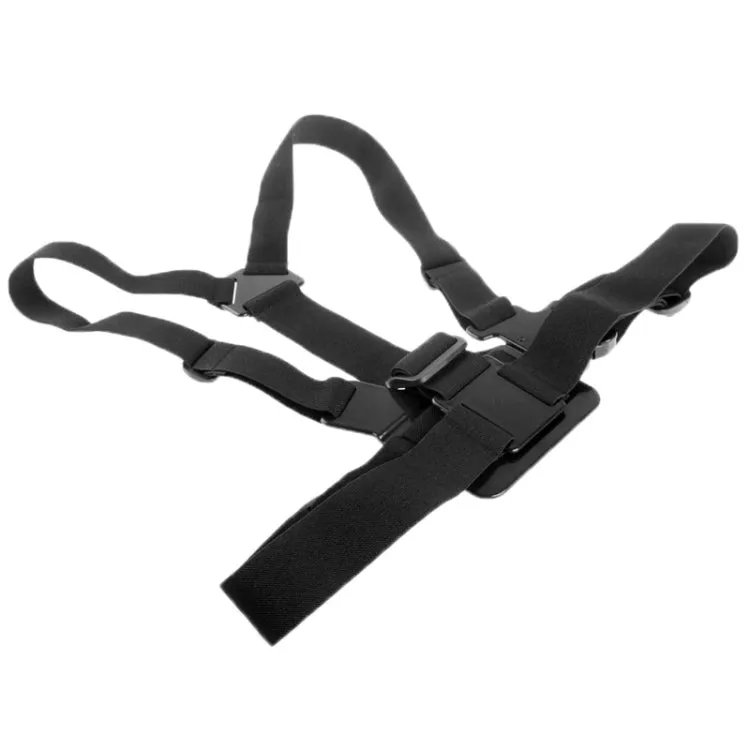 ST-25 Adjustable Body Chest Strap Mount Belt Harness with Buckle Bracket Screw for GoPro, Insta360, DJI and Other Action Cameras(Black)