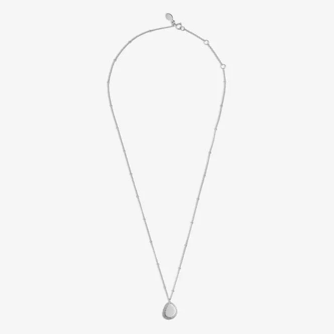 Sterling Silver Amazing Auntie Pebble Pave 46cm   5cm Necklace JJS0016