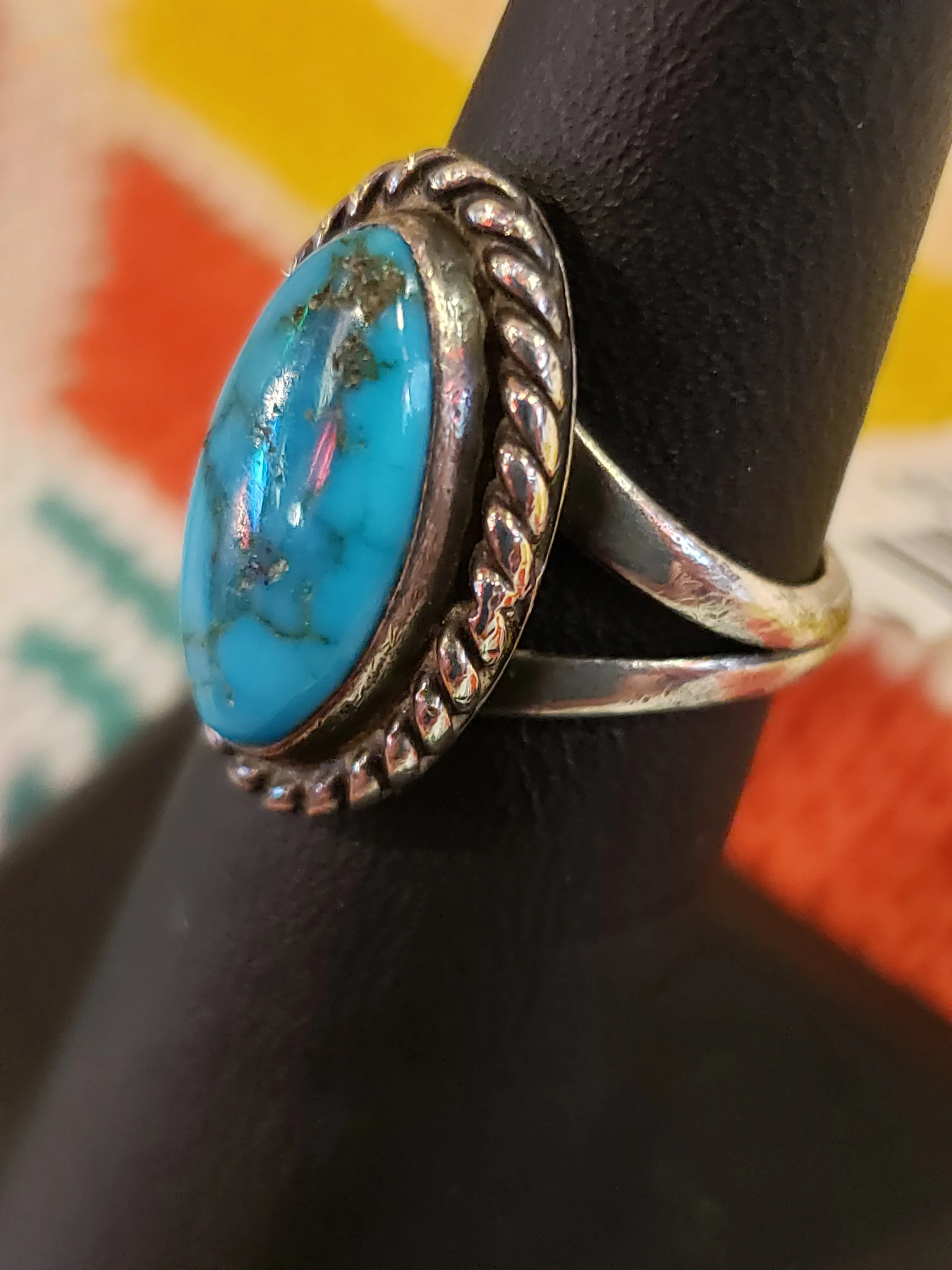 Sterling turquoise ring size 6.5