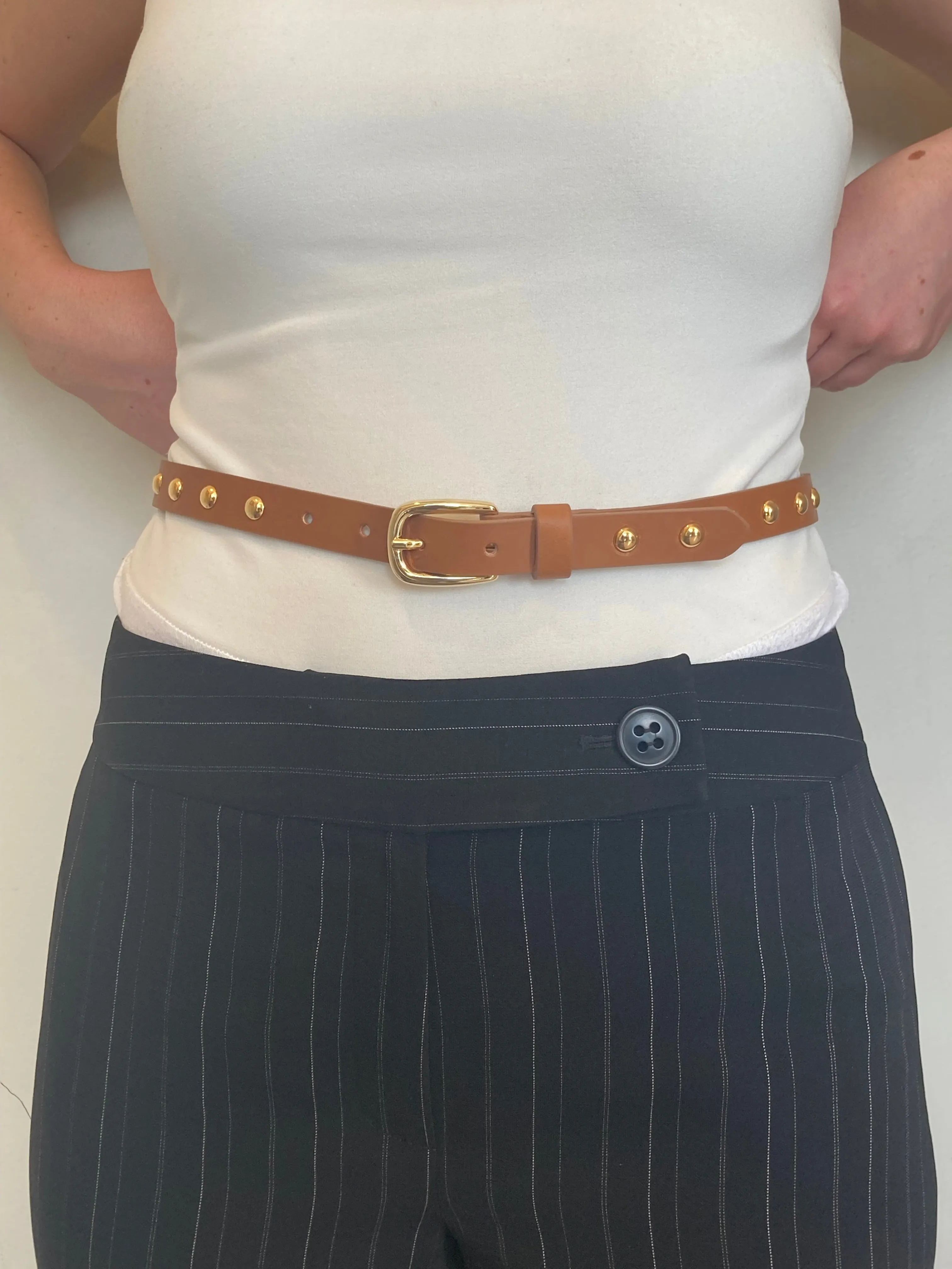 Streets Ahead Gold Studs Belt