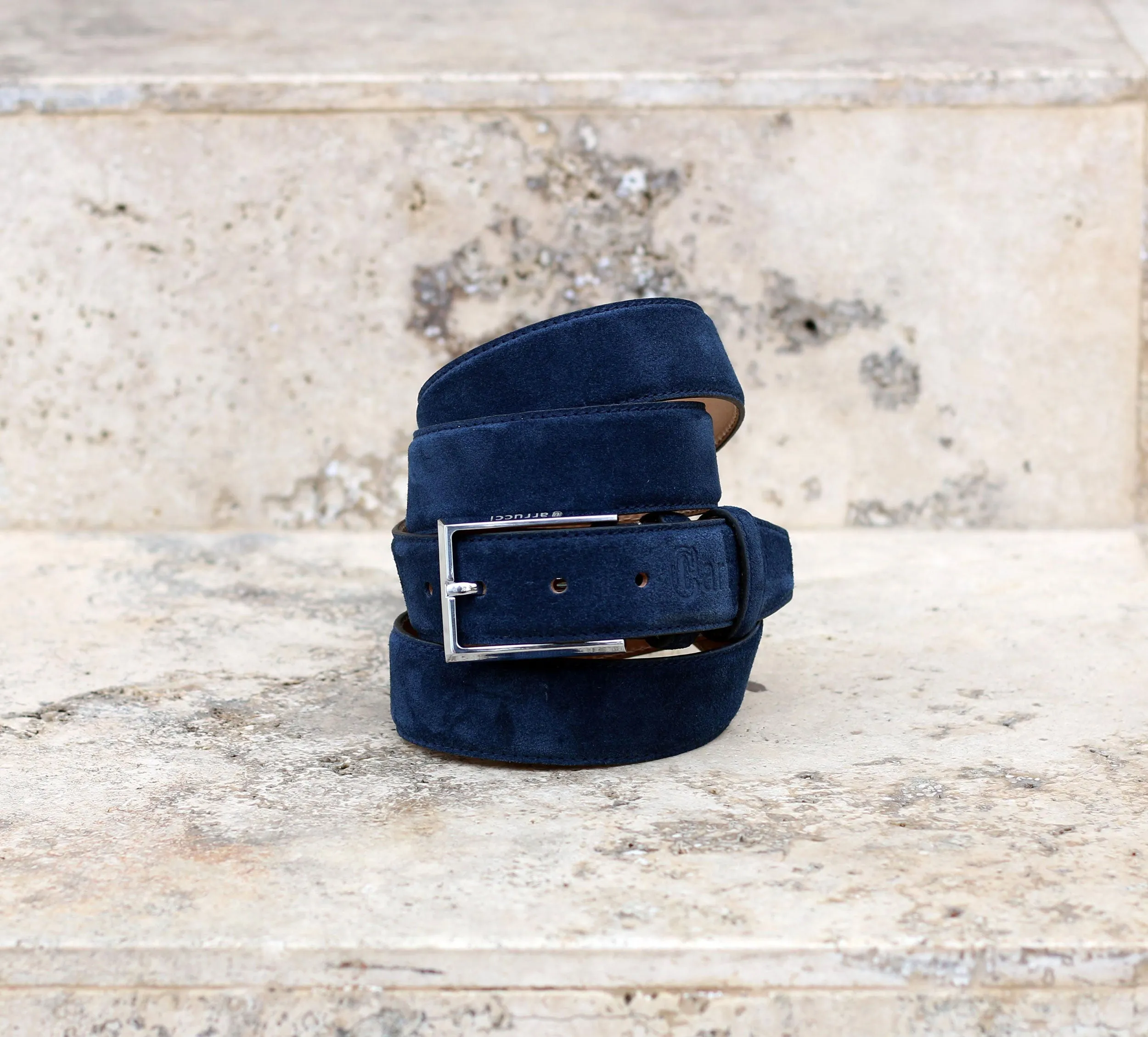 Suede Belt Navy