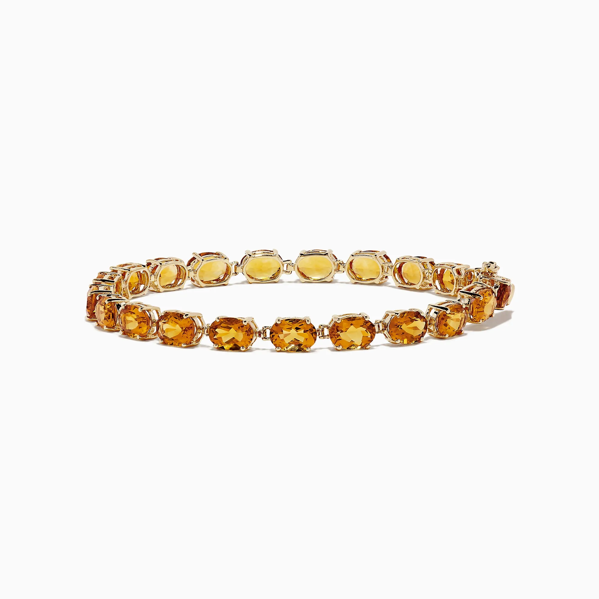 Sunset 14K Yellow Gold Citrine Tennis Bracelet, 15.36 TCW