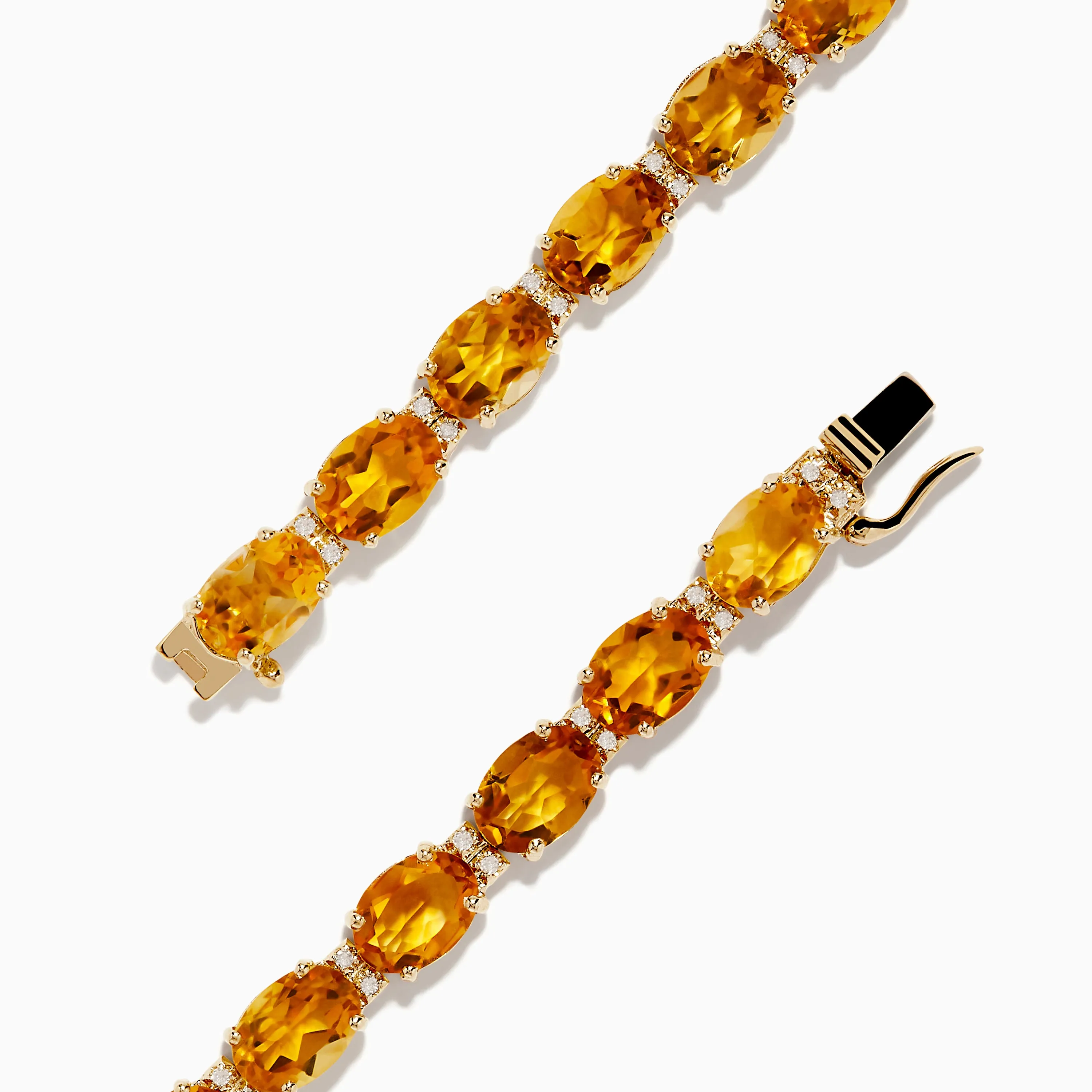 Sunset 14K Yellow Gold Citrine Tennis Bracelet 19.15 TCW