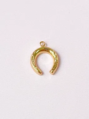 Textured Horseshoe Charm