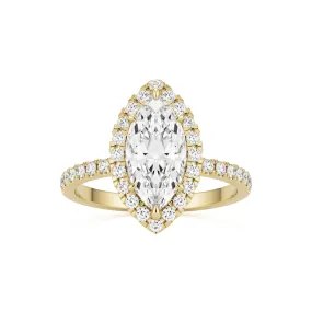 The Marquise Halo Pavé