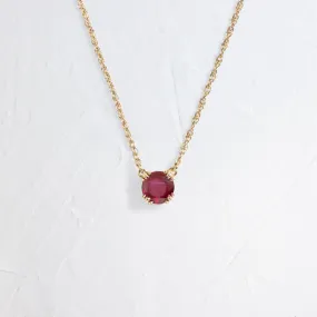 Threaded Necklace, 0.47ct. Round Cut Ruby - OOS