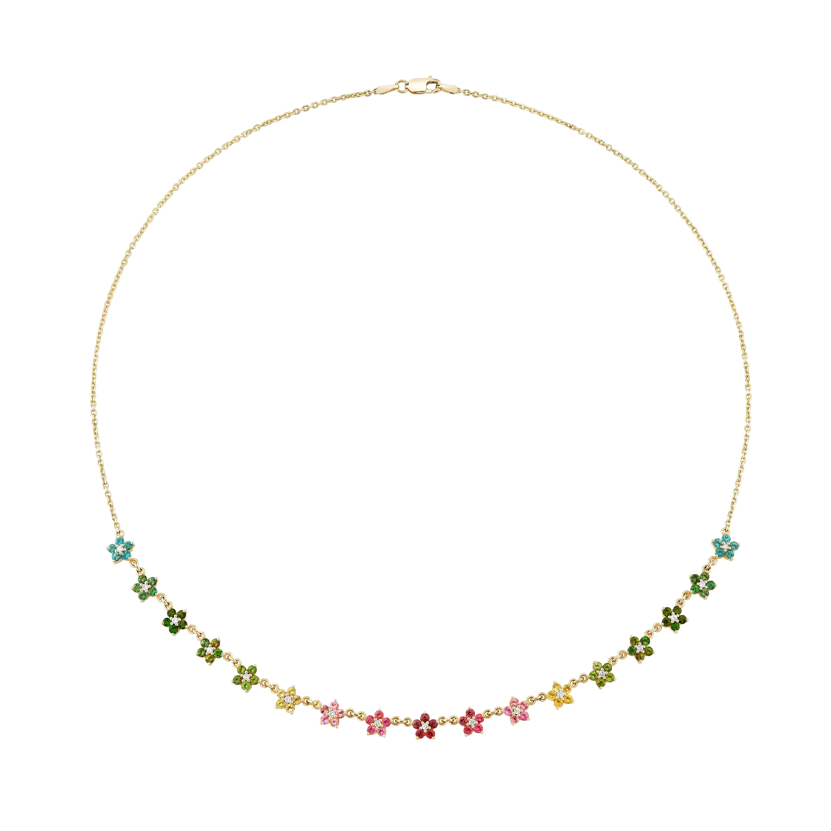 Tourmaline and Diamond Aurora Necklace