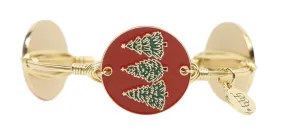 Tree Farm Bangle Bracelet - Red