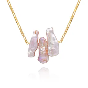 Tri Freshwater Pearl Pendant Necklace