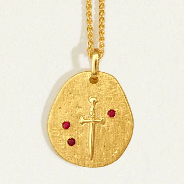 Valor Necklace Ruby - Gold