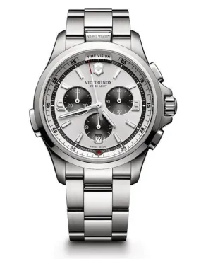 Victorinox Swiss Army Mens Night Vision Chronograph - Bracelet - LED Flashlight