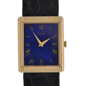 Vintage Piaget Manual 18K Gold and Lapis Lazuli Manual Wrist Watch