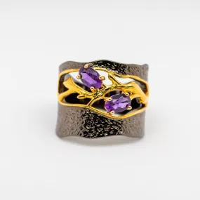 Wisteria Amethyst Ring in Sterling Silver