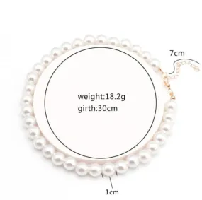 Women Fashion Vintage Pearl Necklace Party Necklace Elegant Chain Retro Accessories All Match Necklace Streetstyle Necklace