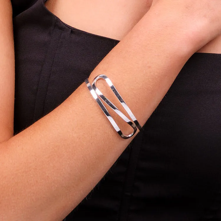 Women's Silver Bracelet | Classic 925 Sterling Silver Bangle Bracelet Cuff