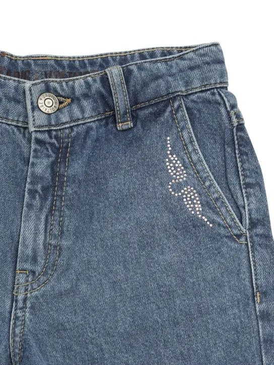 Zadig&amp;Voltaire   Embellished logo cotton denim shorts 